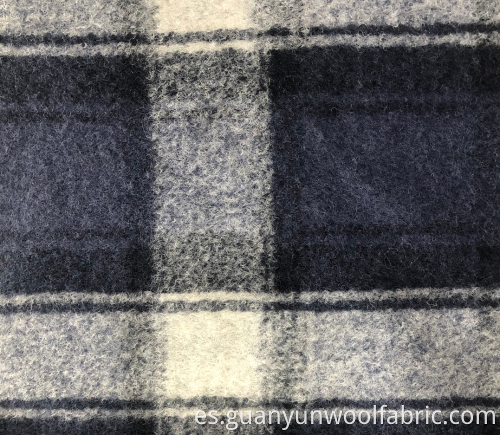 Plaid wool fabric